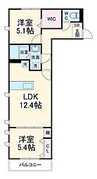 Ｒｅｇａｒｏ 1階2LDKの間取り