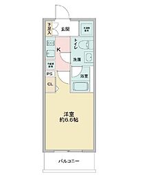 Ｌａ　Ｄｏｕｃｅｕｒお花茶屋II 5階1Kの間取り