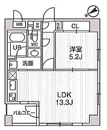 東京メトロ南北線 白金高輪駅 徒歩8分の賃貸マンション 1階1LDKの間取り