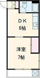 丹野ハウジング 2階1DKの間取り