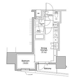 ザ・パークハビオ大森町 1501 15階1DKの間取り