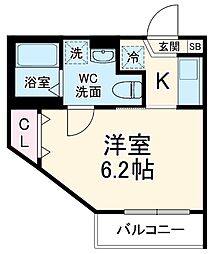 ＳＲ北習志野 3階1Kの間取り