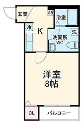 ＳＲ北習志野 3階1Kの間取り