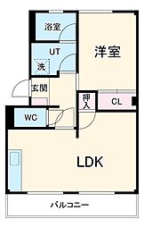 ダイアローグＡ 3階1LDKの間取り