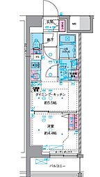 京成押上線 四ツ木駅 徒歩3分の賃貸マンション 7階1DKの間取り