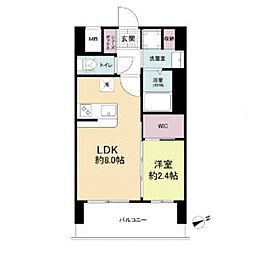 セレニテ難波ミラク壱番館 11階1LDKの間取り