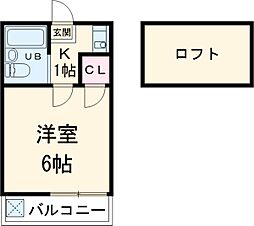 レオパレス豊田本町第2 1階1Kの間取り