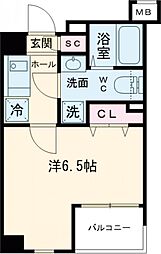 アーバイルＧＲＡＮＤＥ中野 3階1Kの間取り