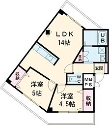 I-PLACE東垣内 304 3階2LDKの間取り