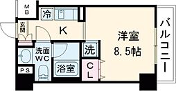 アーバンファースト神楽坂 506 5階ワンルームの間取り