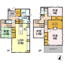 西大泉4丁目戸建 1階4LDKの間取り