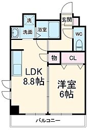Ｆｗａｌ　ｔｙｍ 2階1LDKの間取り