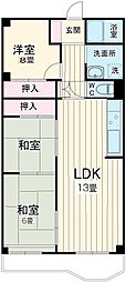 京成サンコーポ八千代台 9階3LDKの間取り