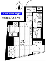 ステージファースト方南町アジールコート 4階ワンルームの間取り
