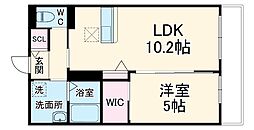 阪急京都本線 十三駅 徒歩12分の賃貸アパート 3階1LDKの間取り