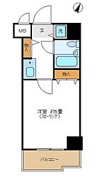 広洋フォルム大通り公園 7階1Kの間取り
