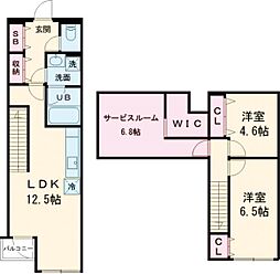 ＣＯＥＵＲ　ＢＬＡＮＣ西荻窪 3階2SLDKの間取り