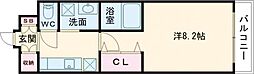 ベラジオ四条壬生 1階1Kの間取り