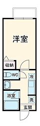 和良比新築アパート 2階1Kの間取り