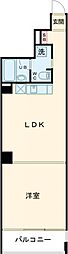 ラグゼナ東高円寺 2階1LDKの間取り