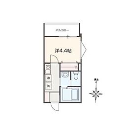 MELDIA新秋津 3階1Kの間取り