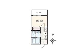 MELDIA新秋津 3階1Kの間取り