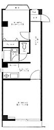 メゾン東麻布 2階2DKの間取り