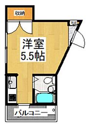 Hit Bit新宿 201 2階ワンルームの間取り
