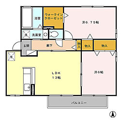 間取図画像 2LDK