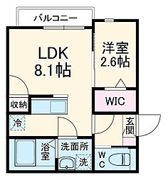 ＫＬＥＩＳ清瀬 3階1LDKの間取り