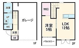GT 1階1LDKの間取り