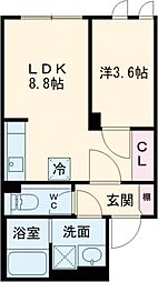TASUKI杉並高井戸 4階1LDKの間取り