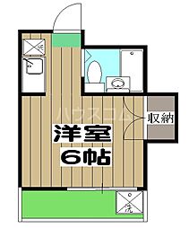 グラシィオ中久世 1階1Kの間取り