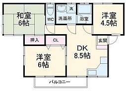 間取図画像 3DK