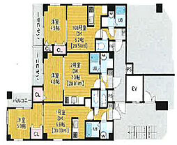 金太郎ヒルズ347 6階1DKの間取り