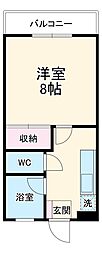 モイドーマ 2階1Kの間取り