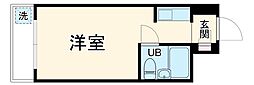 相模原アークヒル 4階1Kの間取り