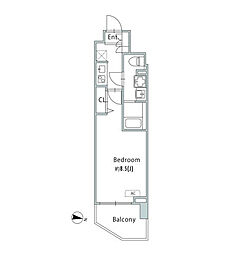 京成本線 青砥駅 徒歩12分の賃貸マンション 10階1Kの間取り