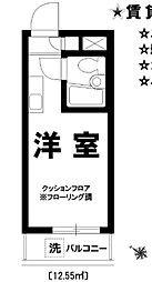 メゾン・ド・オヌール 2階ワンルームの間取り