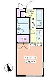 JR京浜東北・根岸線 大森駅 徒歩10分の賃貸アパート 2階1Kの間取り
