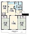 箕面ハイツ4号棟3階7.5万円