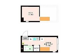 ＯＴＡＳ　代田橋 2階ワンルームの間取り