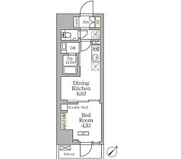 プライムガーデン大森 1202 12階1DKの間取り