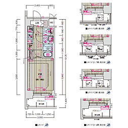 ソルテラス大阪BAY STATION SIDE 3階1Kの間取り