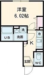 エルファーロ笹塚III 1階1Kの間取り