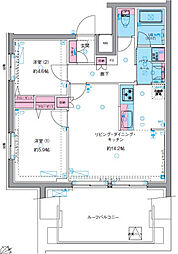 ＧＥＮＯＶＩＡ西高島平II 5階2LDKの間取り