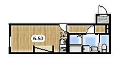 アンビション豊春 2階ワンルームの間取り