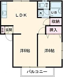 間取図画像 2DK