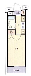 菱和パレスひばりが丘 1階1Kの間取り