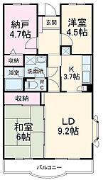 フォレストマンション 4階2SLDKの間取り